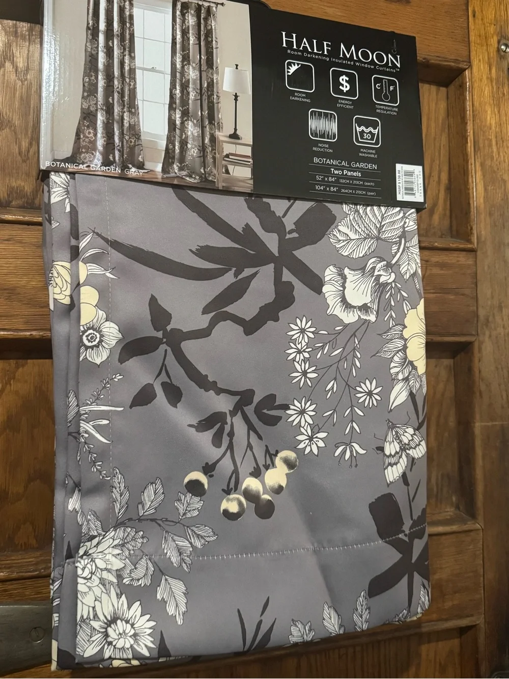 Botanical Garden Curtains Floral Bird Print Darkening Window Drapes 52